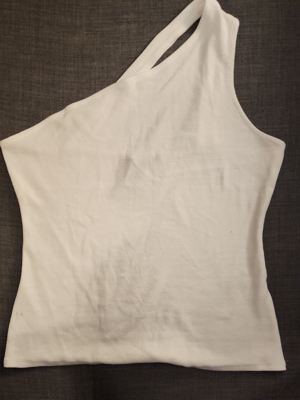 Banana Republic White One-Shoulder Tank Dress